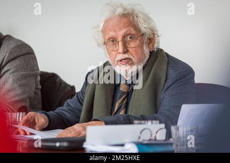 Präsident der EVA, Panorama Exception, MdEP Giorgos Grammatikakis, Seminar zum Thema "Rechte der visuellen Autoren auf digitalen Wert" von Cepic (Koordinierung der europäischen Bildagenturen – Aktien, Presse und Kulturerbe), am Dienstag, den 28. Februar 2017, im Europäischen parlament in Brüssel. BELGA FOTO AURORE BELOT Stockfoto