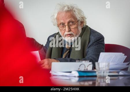 Präsident der EVA, Panorama Exception, MdEP Giorgos Grammatikakis, Seminar zum Thema "Rechte der visuellen Autoren auf digitalen Wert" von Cepic (Koordinierung der europäischen Bildagenturen – Aktien, Presse und Kulturerbe), am Dienstag, den 28. Februar 2017, im Europäischen parlament in Brüssel. BELGA FOTO AURORE BELOT Stockfoto