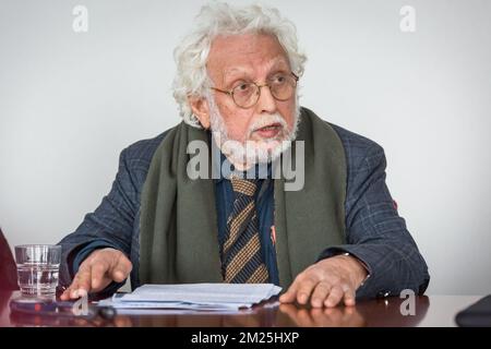 Präsident der EVA, Panorama Exception, MdEP Giorgos Grammatikakis, Seminar zum Thema "Rechte der visuellen Autoren auf digitalen Wert" von Cepic (Koordinierung der europäischen Bildagenturen – Aktien, Presse und Kulturerbe), am Dienstag, den 28. Februar 2017, im Europäischen parlament in Brüssel. BELGA FOTO AURORE BELOT Stockfoto