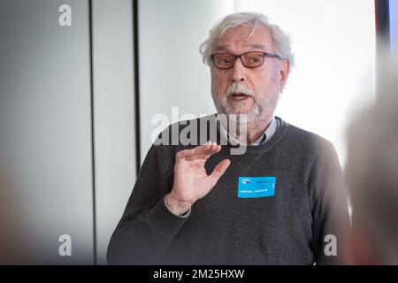 Zweite Podiumsdiskussion, Framing, Sprecher der CEPIC und Fotograf, Alfonso Gutierrez, Seminar "Rechte visueller Autoren auf digitalen Wert" von Cepic (Koordinierung der europäischen Bildagenturen – Material, Presse und Kulturerbe), im Europäischen parlament am Dienstag, den 28. Februar 2017, in Brüssel. BELGA FOTO AURORE BELOT Stockfoto