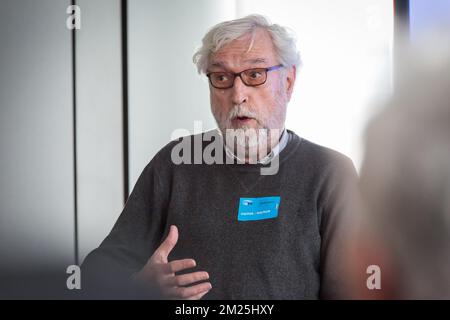 Zweite Podiumsdiskussion, Framing, Sprecher der CEPIC und Fotograf, Alfonso Gutierrez, Seminar "Rechte visueller Autoren auf digitalen Wert" von Cepic (Koordinierung der europäischen Bildagenturen – Material, Presse und Kulturerbe), im Europäischen parlament am Dienstag, den 28. Februar 2017, in Brüssel. BELGA FOTO AURORE BELOT Stockfoto