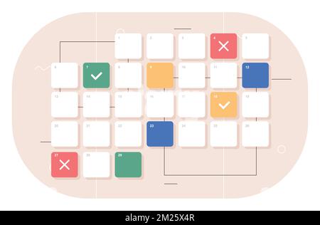Planungskonzept Kalender Stock Vektor
