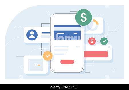 Zahlungskonzept für Smartphones Stock Vektor