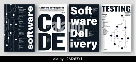 Software-Poster-Set Stock Vektor