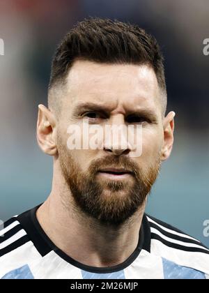 AL DAAYEN - Lionel Messi von Argentinien während des Halbfinalspiels der FIFA-Weltmeisterschaft Katar 2022 zwischen Argentinien und Kroatien am 13. Dezember 2022 im Lusail Stadium in Al Daayen, Katar. AP | niederländische Höhe | MAURICE AUS STEIN Stockfoto