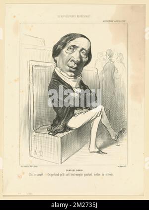 Charles Dupin, Wissenschaftler, Ingenieure, Dupin, Charles, baron, 1784-1873. Honoré Daumier (1808-1879). Lithografien Stockfoto