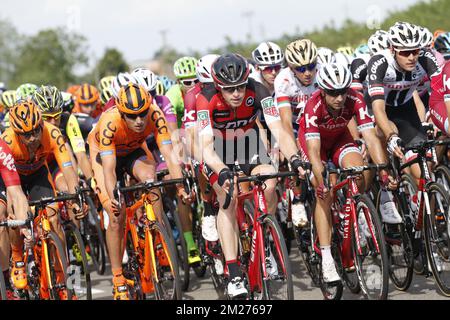 Der belgische Ben Hermans vom BMC Racing Team wurde während der vierzehnten Etappe der Giro 2017 Radtour, 131 km von Castellania nach Oropa, Italien, am Samstag, den 20. Mai 2017, in Aktion gezeigt. BELGA FOTO YUZURU SUNADA Stockfoto