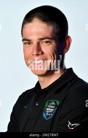 Belgischer Wout van Aert von Veranda's Willems – Crelan posiert für den Fotografen während der Präsentation der Teams für das Radrennen Baloise Belgium Tour am Dienstag, den 23. Mai 2017 in Lochristi. BELGA FOTO DAVID STOCKMAN Stockfoto