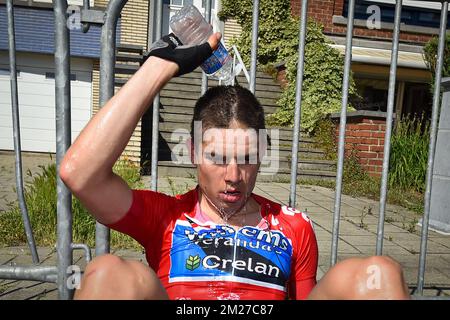 Belgischer Wout van Aert von Veranda's Willems - Crelan, abgebildet nach der vierten Etappe des Radrennen Baloise Belgium Tour, 167 km von ans zu ans, Samstag, 27. Mai 2017. BELGA FOTO DAVID STOCKMAN Stockfoto