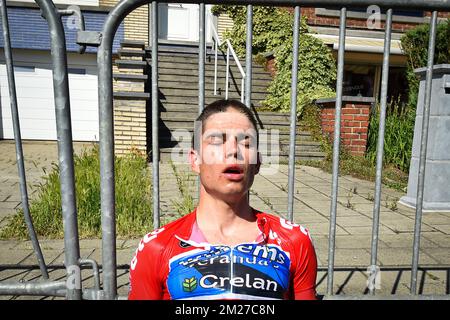 Belgischer Wout van Aert von Veranda's Willems - Crelan, abgebildet nach der vierten Etappe des Radrennen Baloise Belgium Tour, 167 km von ans zu ans, Samstag, 27. Mai 2017. BELGA FOTO DAVID STOCKMAN Stockfoto