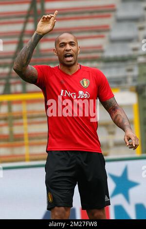 Der belgische Assistenztrainer Thierry Henry nahm am Samstag, den 03. Juni 2017, in Brüssel ein Bild von einem Training der belgischen Fußballnationalmannschaft Red Devils auf. Belgien spielt am 05. Juni ein Freundschaftsspiel gegen die Tschechische Republik und ein WM-2018-Qualifikator in Estland. BELGA FOTO BRUNO FAHY Stockfoto