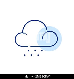 Symbol für Hagelwettervorhersage. Starker Eisregen. Pixelgenaue, bearbeitbare Kontur Stock Vektor