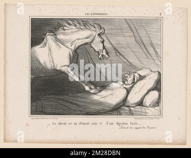 Le cheval est un aliment sain Honoré Daumier (1808-1879). Lithografien Stockfoto