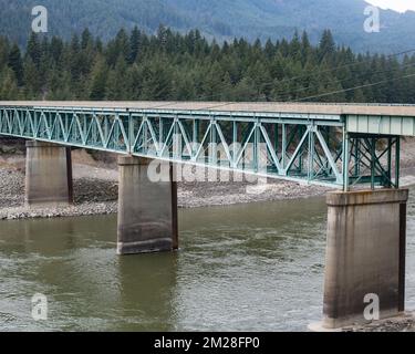 Brücke von COG Harrington zwischen Boston Bar und North Bend, British Columbia, Kanada Stockfoto