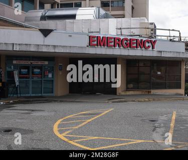 Notaufnahme im Peace Arch Hospital in White Rock, British Columbia, Kanada Stockfoto