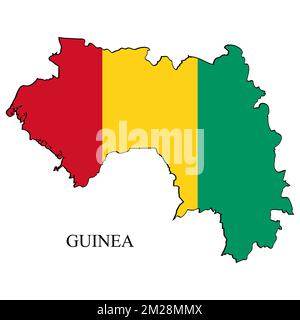 Guinea map vector illustration. Global economy. Famous country. Western Africa. Africa. Stock Vector