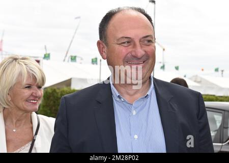 Willy Borsus, der neu ernannte wallonische Ministerpräsident, wurde am Samstag, den 29. Juli 2017, auf der Landwirtschaftsmesse in Libramont fotografiert. BELGA FOTO JEAN-LUC FLEMAL Stockfoto