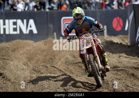 Der italienische Antonio Cairoli wurde während des Motocross MXGP Belgiens Grand Prix, Sonntag, den 06. August 2017 in Lommel, fotografiert. BELGA FOTO KRISTOF VAN ACCOM Stockfoto