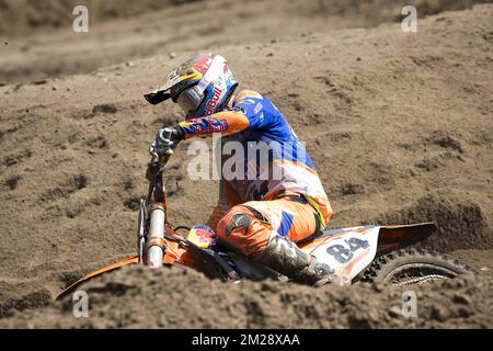 Dutch Jeffrey Herlings wurde während des Motocross MXGP Belgiens Grand Prix am Sonntag, den 06. August 2017 in Lommel fotografiert. BELGA FOTO KRISTOF VAN ACCOM Stockfoto