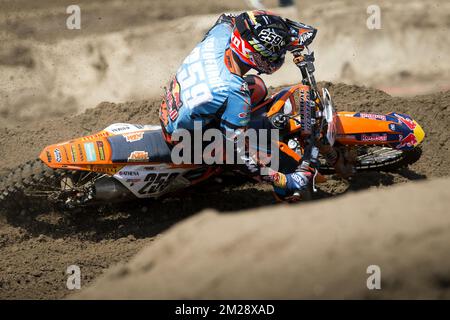 Dutch Glenn Coldenhoff wurde während des Motocross MXGP Belgiens Grand Prix am Sonntag, den 06. August 2017 in Lommel fotografiert. BELGA FOTO KRISTOF VAN ACCOM Stockfoto