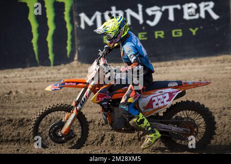 Der italienische Antonio Cairoli wurde während des Motocross MXGP Belgiens Grand Prix, Sonntag, den 06. August 2017 in Lommel, fotografiert. BELGA FOTO KRISTOF VAN ACCOM Stockfoto