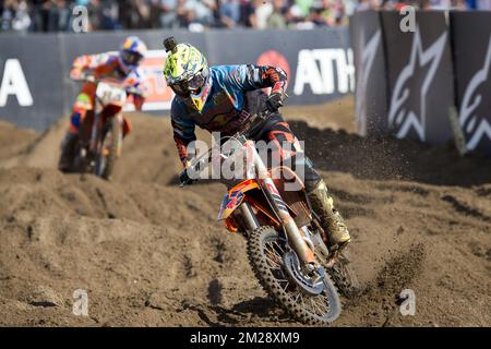 Der italienische Antonio Cairoli wurde während des Motocross MXGP Belgiens Grand Prix, Sonntag, den 06. August 2017 in Lommel, fotografiert. BELGA FOTO KRISTOF VAN ACCOM Stockfoto