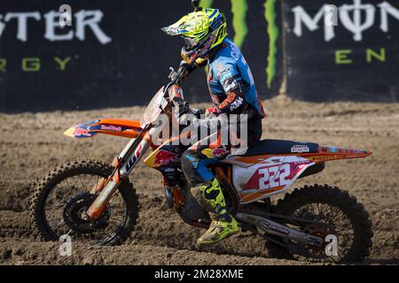 Der italienische Antonio Cairoli wurde während des Motocross MXGP Belgiens Grand Prix, Sonntag, den 06. August 2017 in Lommel, fotografiert. BELGA FOTO KRISTOF VAN ACCOM Stockfoto