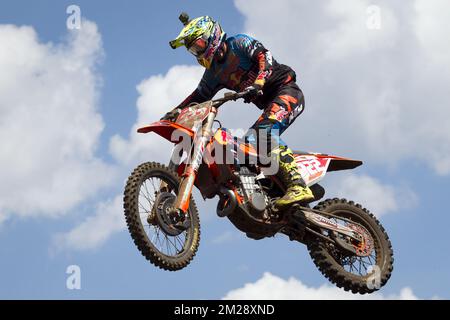 Der italienische Antonio Cairoli wurde während des Motocross MXGP Belgiens Grand Prix, Sonntag, den 06. August 2017 in Lommel, fotografiert. BELGA FOTO KRISTOF VAN ACCOM Stockfoto