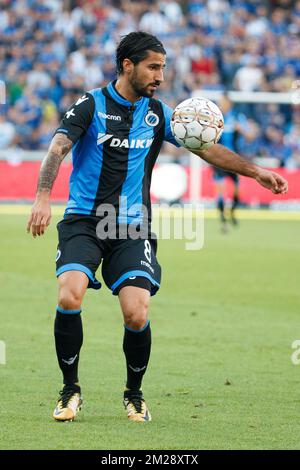 Lior Refaelov des Clubs kämpft während des Spiels der Jupiler Pro League zwischen dem Club Brügge und KAS Eupen um den Ball, Sonntag, den 06. August 2017 in Brügge, am zweiten Tag der Jupiler Pro League, der belgischen Fußballmeisterschaft 2017-2018. BELGA FOTO KURT DESPLENTER Stockfoto