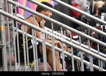 Der belgische Jonathan Borlee wurde nach dem Halbfinale der Männer 400m bei der IAAF-Weltmeisterschaft 2017 in London, Großbritannien, am Sonntag, den 06. August 2017, abgebildet. Die Finals Worlds finden vom 4. Bis 13. August statt. BELGA FOTO DIRK WAEM Stockfoto