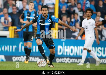 Lior Refaelov des Clubs kämpft während des Spiels der Jupiler Pro League zwischen dem Club Brügge und KAS Eupen um den Ball, Sonntag, den 06. August 2017 in Brügge, am zweiten Tag der Jupiler Pro League, der belgischen Fußballmeisterschaft 2017-2018. BELGA FOTO KURT DESPLENTER Stockfoto