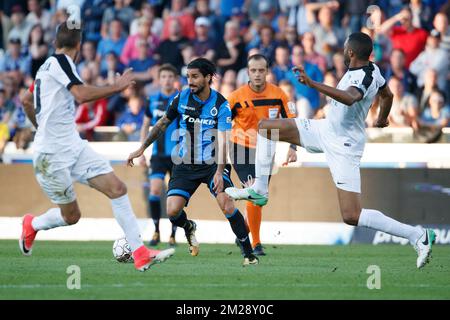 Lior Refaelov des Clubs kämpft während des Spiels der Jupiler Pro League zwischen dem Club Brügge und KAS Eupen um den Ball, Sonntag, den 06. August 2017 in Brügge, am zweiten Tag der Jupiler Pro League, der belgischen Fußballmeisterschaft 2017-2018. BELGA FOTO KURT DESPLENTER Stockfoto