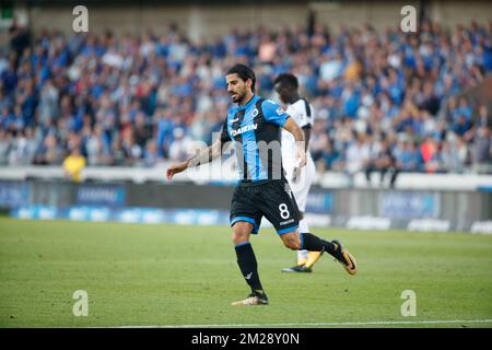 Lior Refaelov des Clubs kämpft während des Spiels der Jupiler Pro League zwischen dem Club Brügge und KAS Eupen um den Ball, Sonntag, den 06. August 2017 in Brügge, am zweiten Tag der Jupiler Pro League, der belgischen Fußballmeisterschaft 2017-2018. BELGA FOTO KURT DESPLENTER Stockfoto