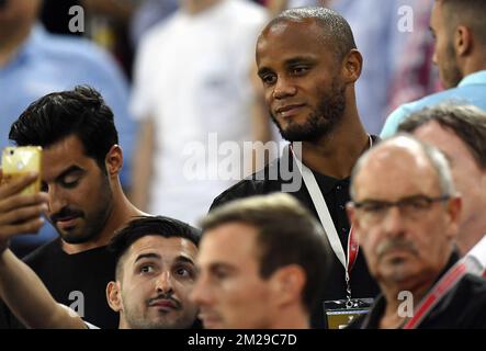 Vincent Kompany aus Belgien wurde während eines Qualifikationsspiels der Weltmeisterschaft zwischen Griechenland und der belgischen Fußballnationalmannschaft Red Devils in Piräus, Athen, Griechenland, am Sonntag, den 03. September 2017 aufgenommen. BELGA FOTO DIRK WAEM Stockfoto