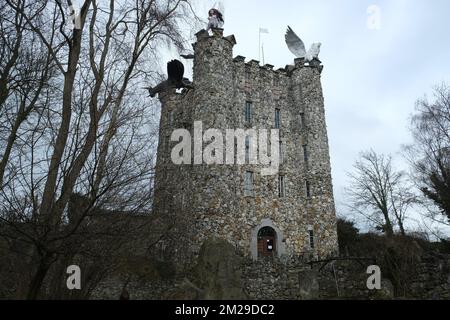 Eben Ezer | Eben Ezer - La Tour construite par Robert Garcet à ében-Emael (Gemeinde Bassenge), au nord de Liège. 21/03/2015 Stockfoto