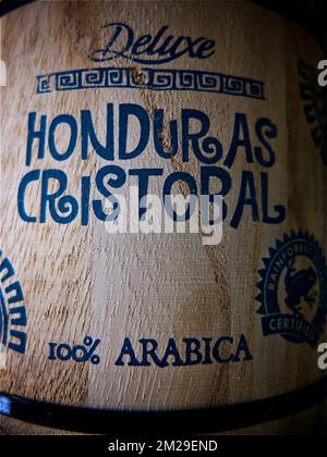 Kaffee von Honduras | Café du Honduras 07/09/2017 Stockfoto