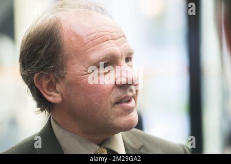 Flemish Minister of Employment, Economy, Innovation, Science Policy and Sports Philippe Muyters pictured during the 'Voka Rentree', the yearly kick-off of the political-economic autumn of Voka, Flanders' Chamber of Commerce and Industry, in Brussels, Monday 11 September 2017. BELGA PHOTO LAURIE DIEFFEMBACQ Stock Photo