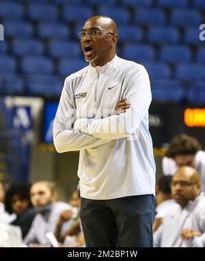 Greensboro Coliseum, Greensboro, NC, USA. 13th Dec, 2022. Mike Jones is the head men's basketball coach of UNC-Greensboro. NCAA basketball game between Marshall University and UNC-Greensboro at Greensboro Coliseum, Greensboro, NC. Final score was UNC-Greensboro 76 and Marshall 67. David Beach/CSM/Alamy Live News Stock Photo