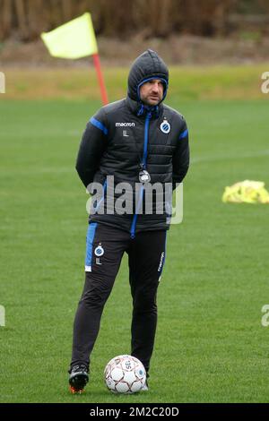 Der Cheftrainer des Club Brügge, Ivan Leko, zeigte sich am 5. Tag des Wintertrainingslagers des belgischen Fußballteams Club Brügge in San Roque, Spanien, Montag, den 08. Januar 2018. BELGA FOTO BRUNO FAHY Stockfoto