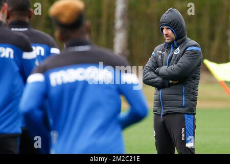 Der Cheftrainer des Club Brügge, Ivan Leko, zeigte sich am 5. Tag des Wintertrainingslagers des belgischen Fußballteams Club Brügge in San Roque, Spanien, Montag, den 08. Januar 2018. BELGA FOTO BRUNO FAHY Stockfoto