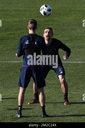 Anderlecht's Sven Kums am vierten Tag des Wintertrainingslagers der belgischen Fußballmannschaft RSC Anderlecht in La Manga, Spanien, Montag, 08. Januar 2018. BELGA PHOTO VIRGINIE LEFOUR Stockfoto