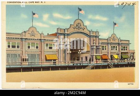 Kongresshalle, Cape May, N. J., Commercial Facilities, Tichnor Brothers Collection, Postkarten der Vereinigten Staaten Stockfoto