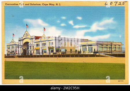 Kongresshalle und Solarium, Cape May, N. J. , Commercial Facilities, Tichnor Brothers Collection, Postkarten der Vereinigten Staaten Stockfoto