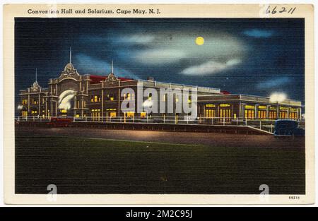 Kongresshalle und Solarium, Cape May, N. J. , Commercial Facilities, Tichnor Brothers Collection, Postkarten der Vereinigten Staaten Stockfoto