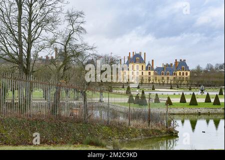 Schloss und Gärten von Fontainebleau | Chateau et jardins de Fontainebleau Classe au patrimoine mondial de l'humanite par UNESCO 05/01/2016 Stockfoto