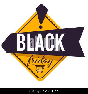 Black friday Verkauf, Rabatte und Werbung im Urlaub Stock Vektor