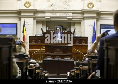 Yuli Yoel Edelstein wurde bei einem Besuch einer Delegation der Knesset des israelischen parlaments in der Kammer des bundesparlaments am Dienstag, den 23. Januar 2018, in Brüssel dargestellt. Der Besuch findet anlässlich des Internationalen Holocaust-Gedenktags am 27. Januar statt. BELGA FOTO NICOLAS MAETERLINCK Stockfoto