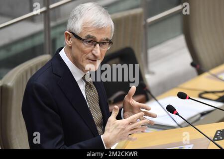 Flämischer Ministerpräsident Geert Bourgeois am dritten Tag eines Besuchs in Moskau, Russland, am Mittwoch, den 31. Januar 2018. Der belgische Premierminister ist drei Tage lang in Russland. BELGA FOTO BENOIT DOPPPAGNE Stockfoto