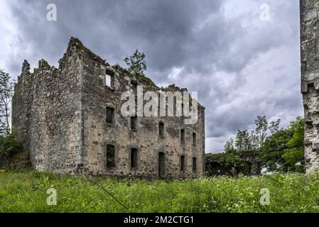 18th century Bernera Barracks near Glenelg, Ross and Cromarty in the West Highlands of Scotland | Bernera Barracks près de Glenelg, Ross and Cromarty, Ecosse, Royaume-Uni 03/06/2017 Stock Photo