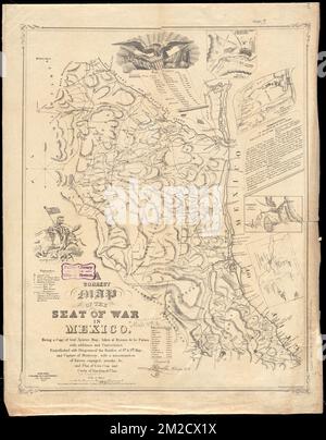 Eine korrekte Karte des Kriegssitzes in Mexiko : eine Kopie von Genl zu sein. Aristas Karte, aufgenommen in der Resaca de la Palma, mit Ergänzungen und Korrekturen; verziert mit Diagrammen der Schlachten vom 8.. Und 9.. Mai, und Ergreifung von Monterey, mit einem Memorandum der eingeleiteten Kräfte, Resultaten, &c... Und Plan von Vera Cruz und Schloss von San Juan de Ulua, Monterrey, Schlacht von Monterrey, Mexiko, 1846, Maps, Mexican War, 1846-1848, Kampagnen, Mexiko, Karten, Mexiko, Karten, Veracruz Veracruz-Llave, Mexiko, Karten, Tampico Tamaulipas, Mexiko, Karten Norman B. Leventhal Map Center Collection Stockfoto